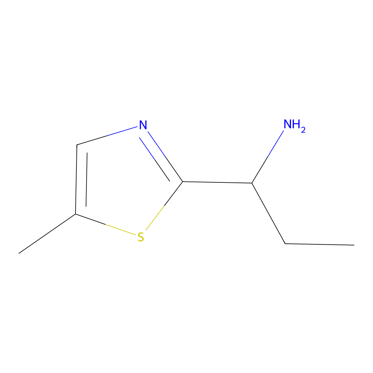 1-(5-Methyl-1,3-thiazol-2-yl)propan-1-amine molecular structure, CAS 1155535-81-1