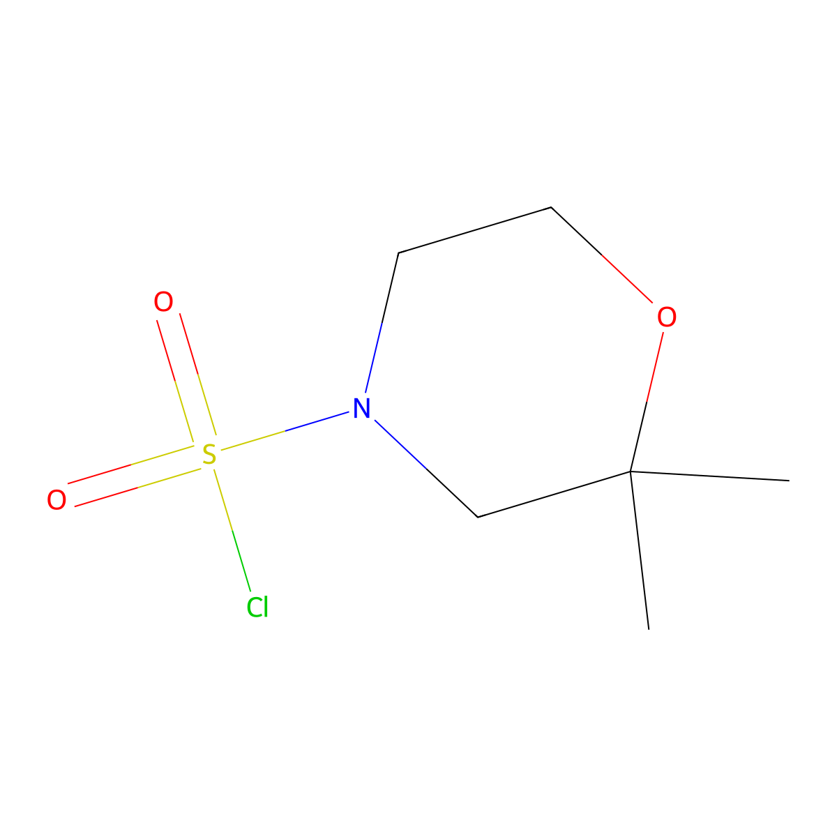 2,2-Dimethylmorpholine-4-sulfonyl chloride molecular structure, CAS 1155544-42-5