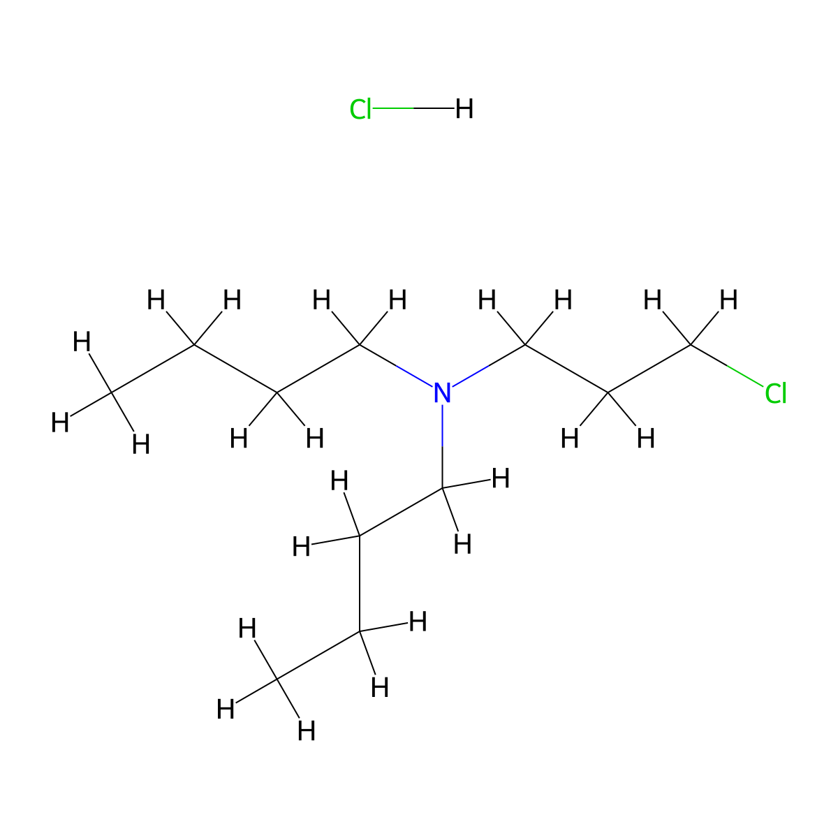 1-Dibutylamino-3-chloropropane hydrochloride molecular structure, CAS 115555-77-6