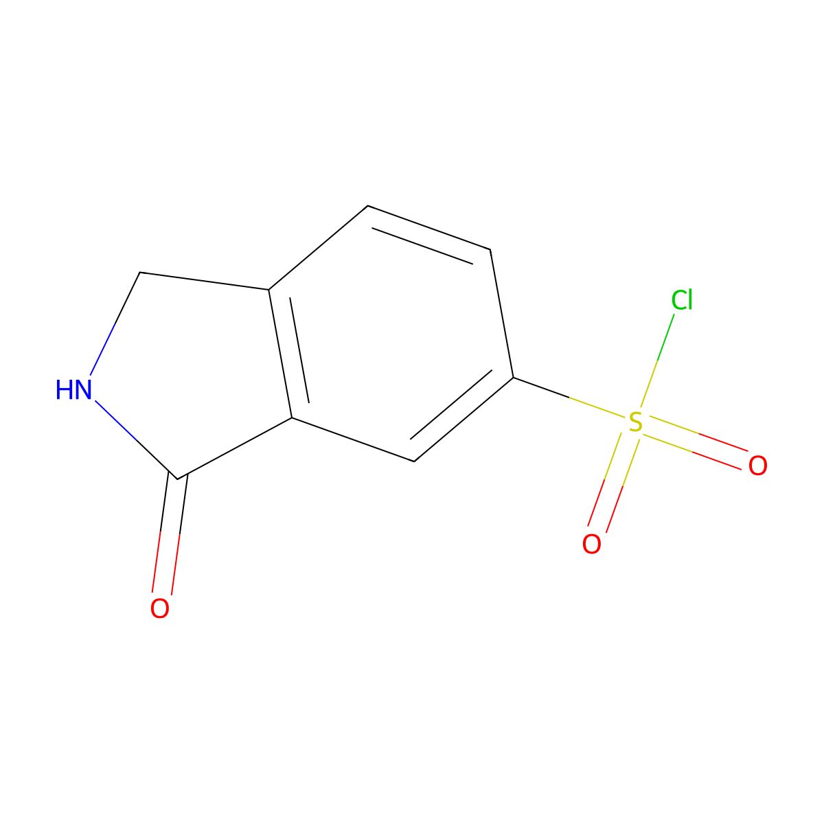 3-Oxoisoindoline-5-sulfonyl chloride molecular structure, CAS 1155552-41-2