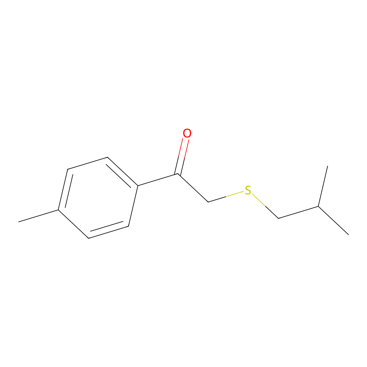 2-(Isobutylthio)-1-(p-tolyl)ethan-1-one molecular structure, CAS 1155555-34-2
