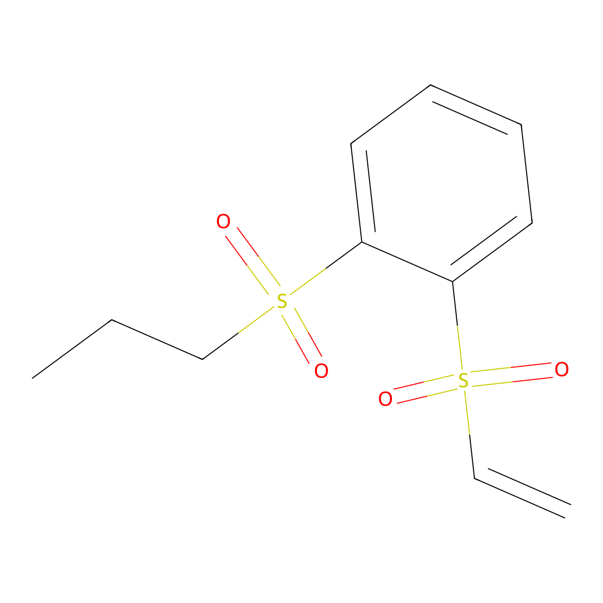 1-(Ethenesulfonyl)-2-(propane-1-sulfonyl)benzene molecular structure, CAS 1155564-64-9