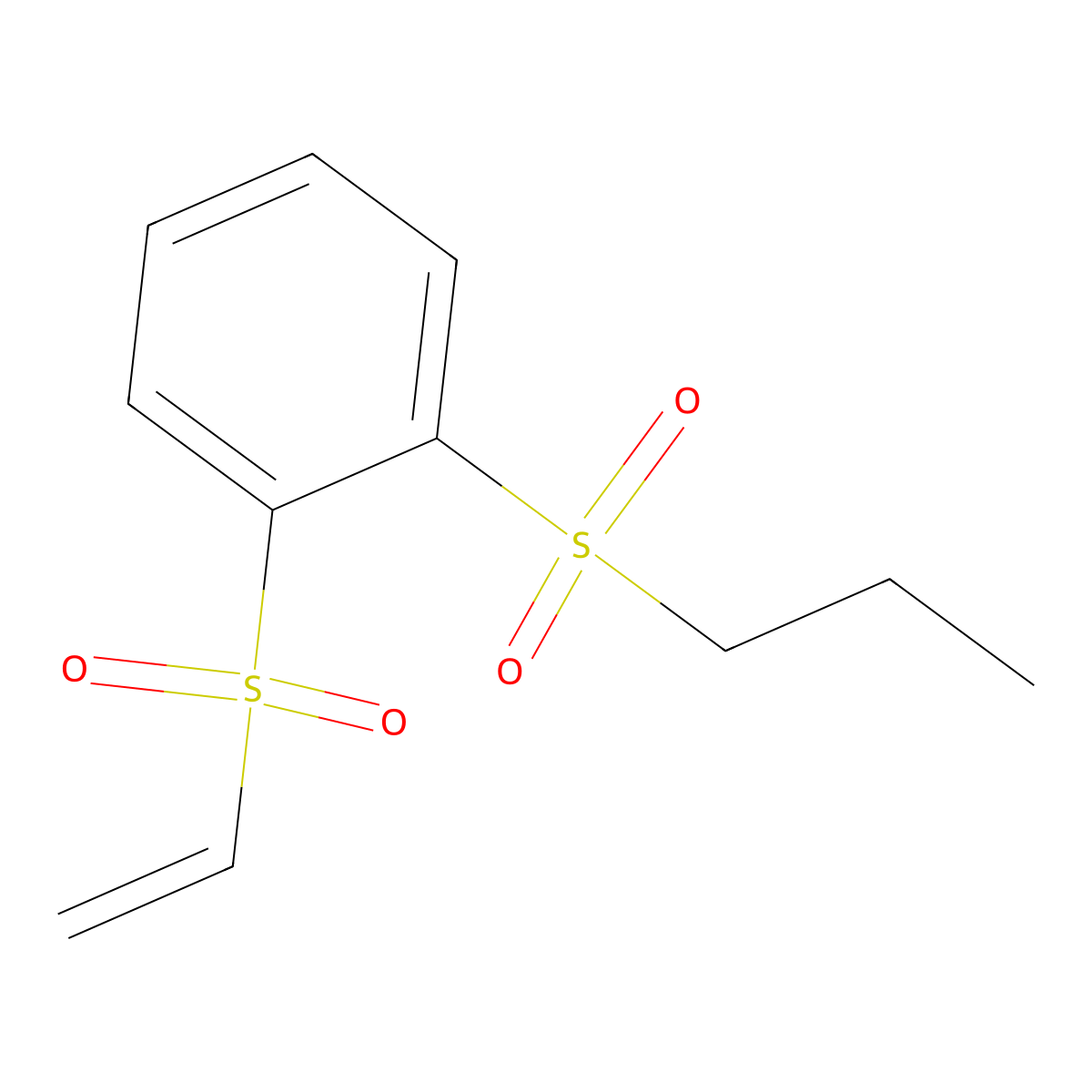 1-(Ethenesulfonyl)-2-(propane-1-sulfonyl)benzene molecular structure, CAS 1155564-64-9