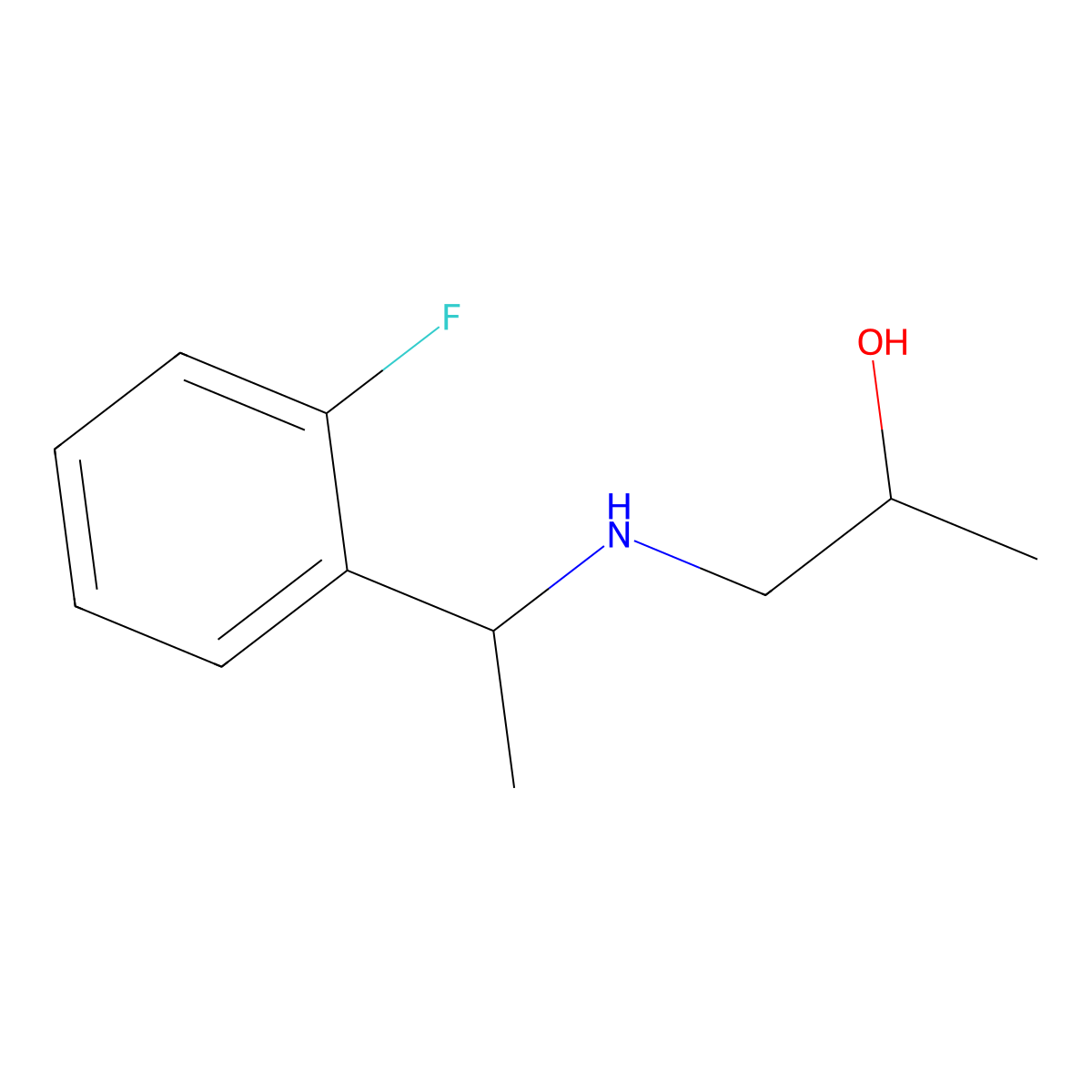 1-{[1-(2-Fluorophenyl)ethyl]amino}propan-2-ol molecular structure, CAS 1155566-26-9