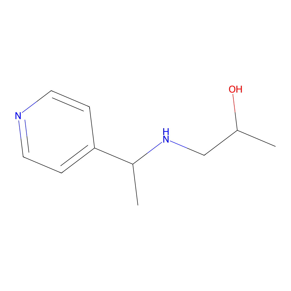 1-{[1-(Pyridin-4-yl)ethyl]amino}propan-2-ol molecular structure, CAS 1155566-57-6