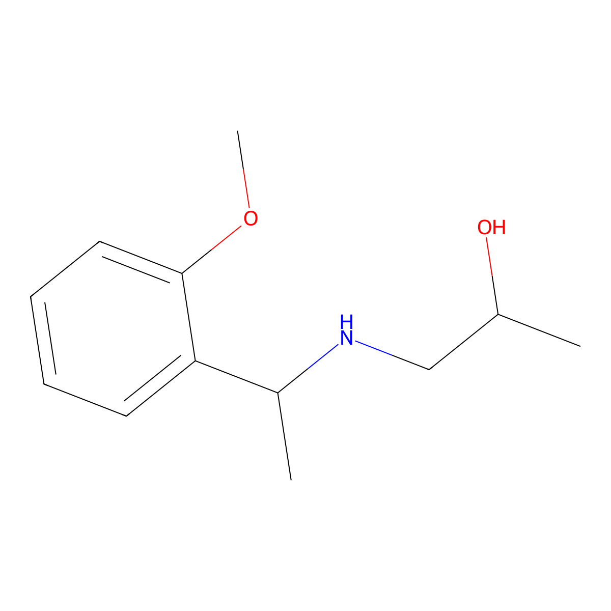 1-{[1-(2-Methoxyphenyl)ethyl]amino}propan-2-ol molecular structure, CAS 1155566-71-4