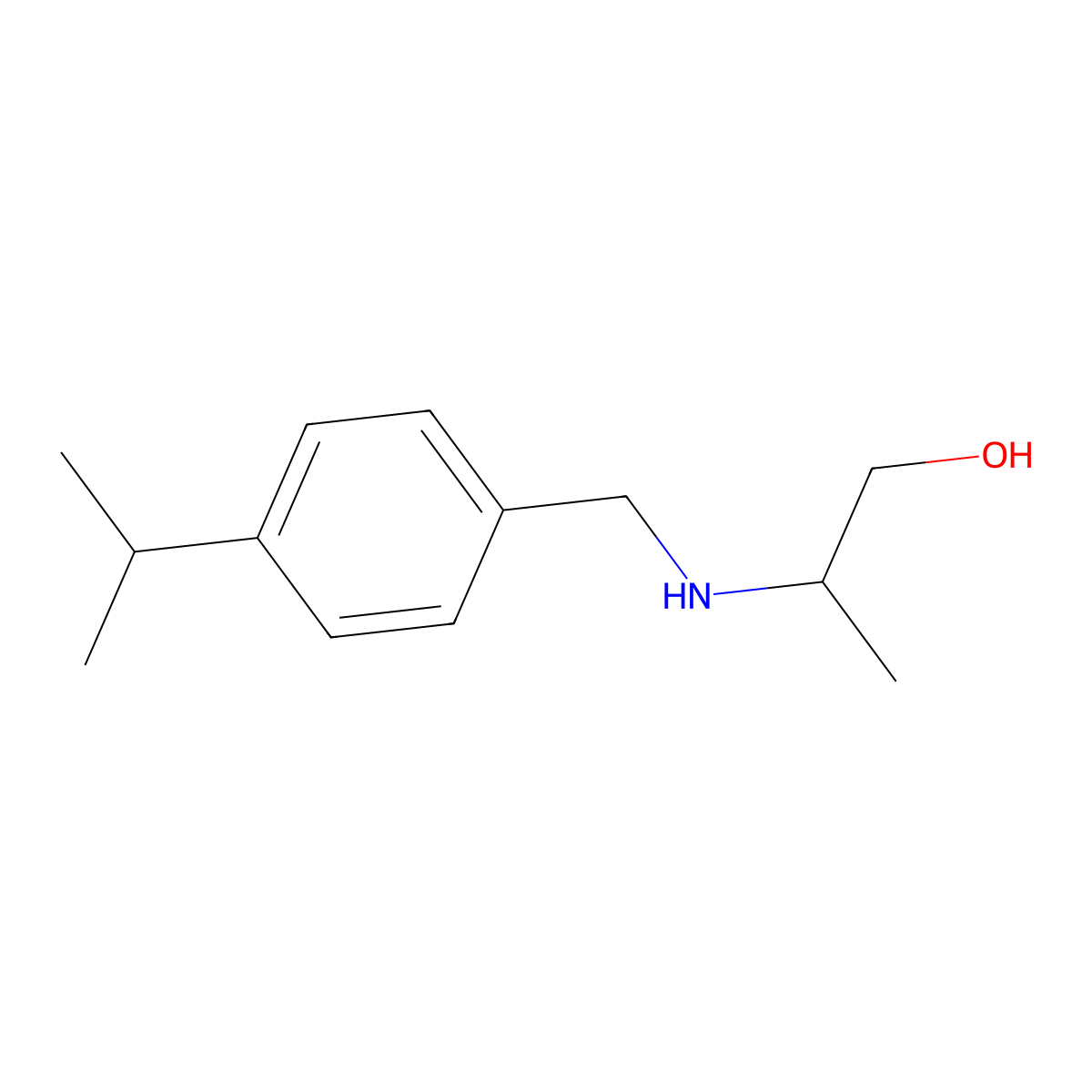 2-({[4-(Propan-2-yl)phenyl]methyl}amino)propan-1-ol molecular structure, CAS 1155566-83-8