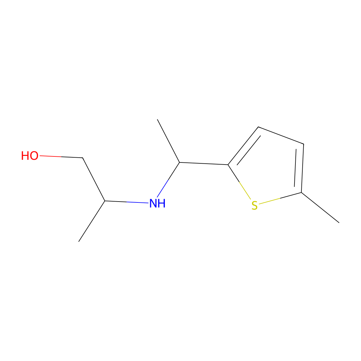 2-{[1-(5-Methylthiophen-2-yl)ethyl]amino}propan-1-ol molecular structure, CAS 1155571-38-2
