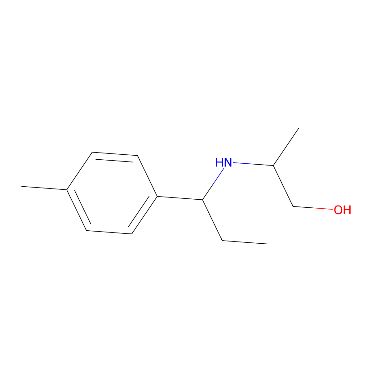 2-{[1-(4-Methylphenyl)propyl]amino}propan-1-ol molecular structure, CAS 1155571-93-9