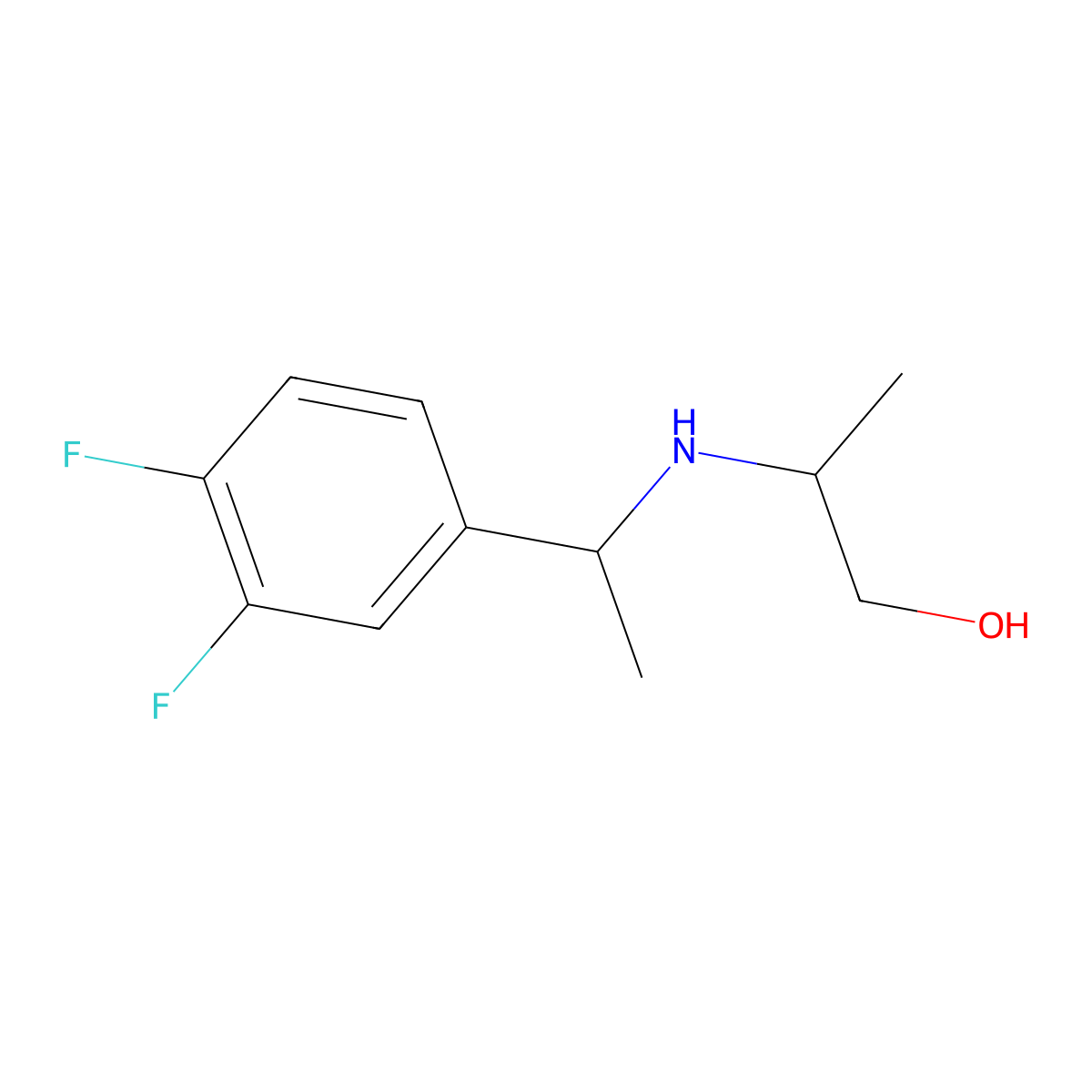 2-{[1-(3,4-Difluorophenyl)ethyl]amino}propan-1-ol molecular structure, CAS 1155571-98-4