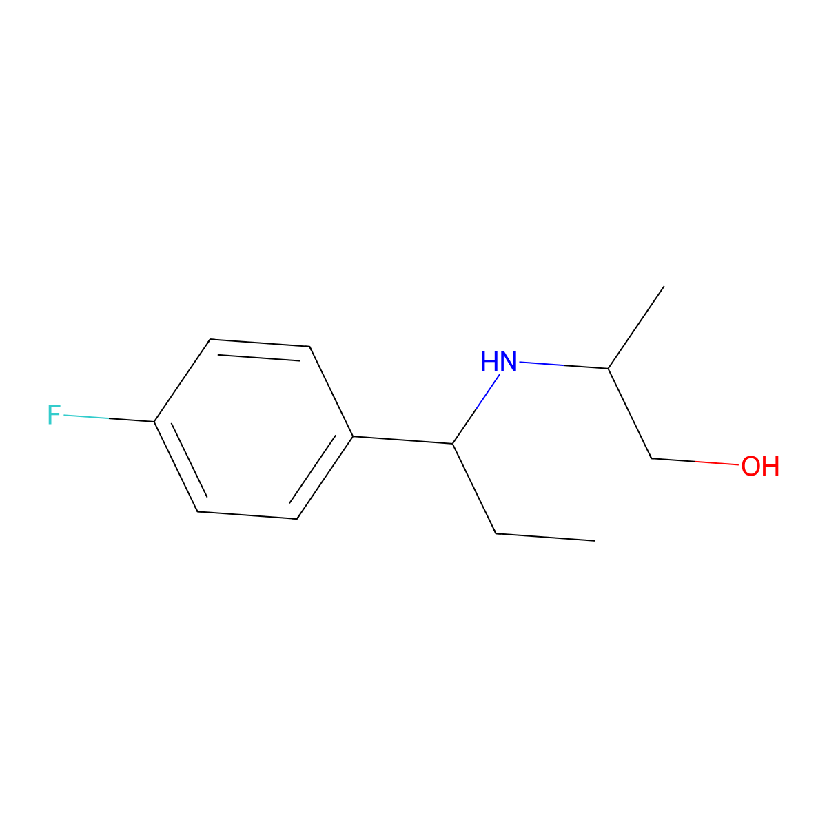 2-{[1-(4-Fluorophenyl)propyl]amino}propan-1-ol molecular structure, CAS 1155572-53-4
