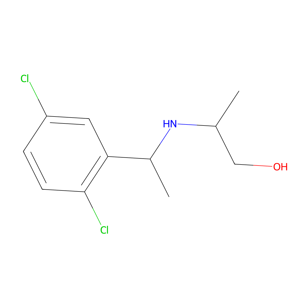 2-{[1-(2,5-Dichlorophenyl)ethyl]amino}propan-1-ol molecular structure, CAS 1155572-71-6