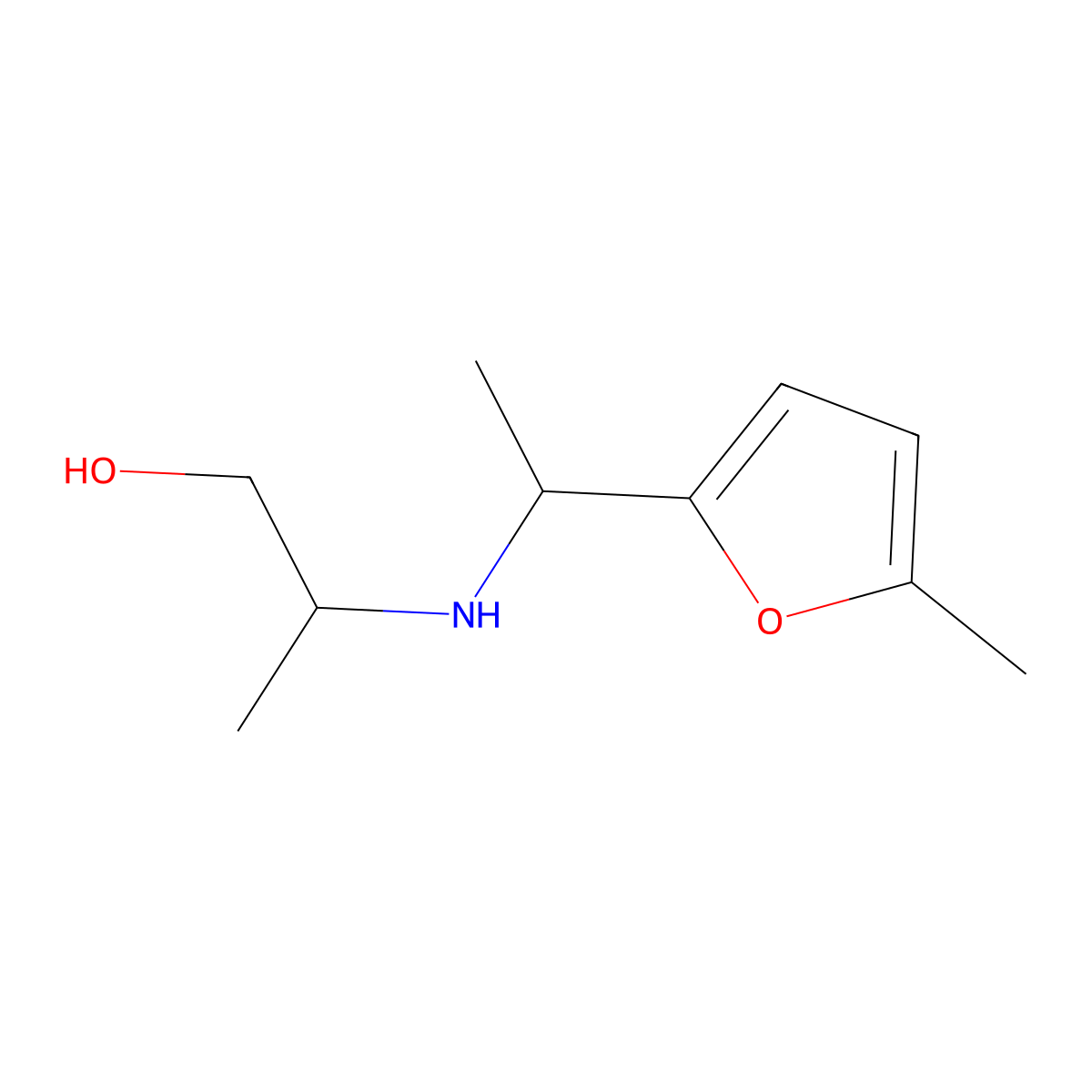 2-{[1-(5-Methylfuran-2-yl)ethyl]amino}propan-1-ol molecular structure, CAS 1155573-13-9