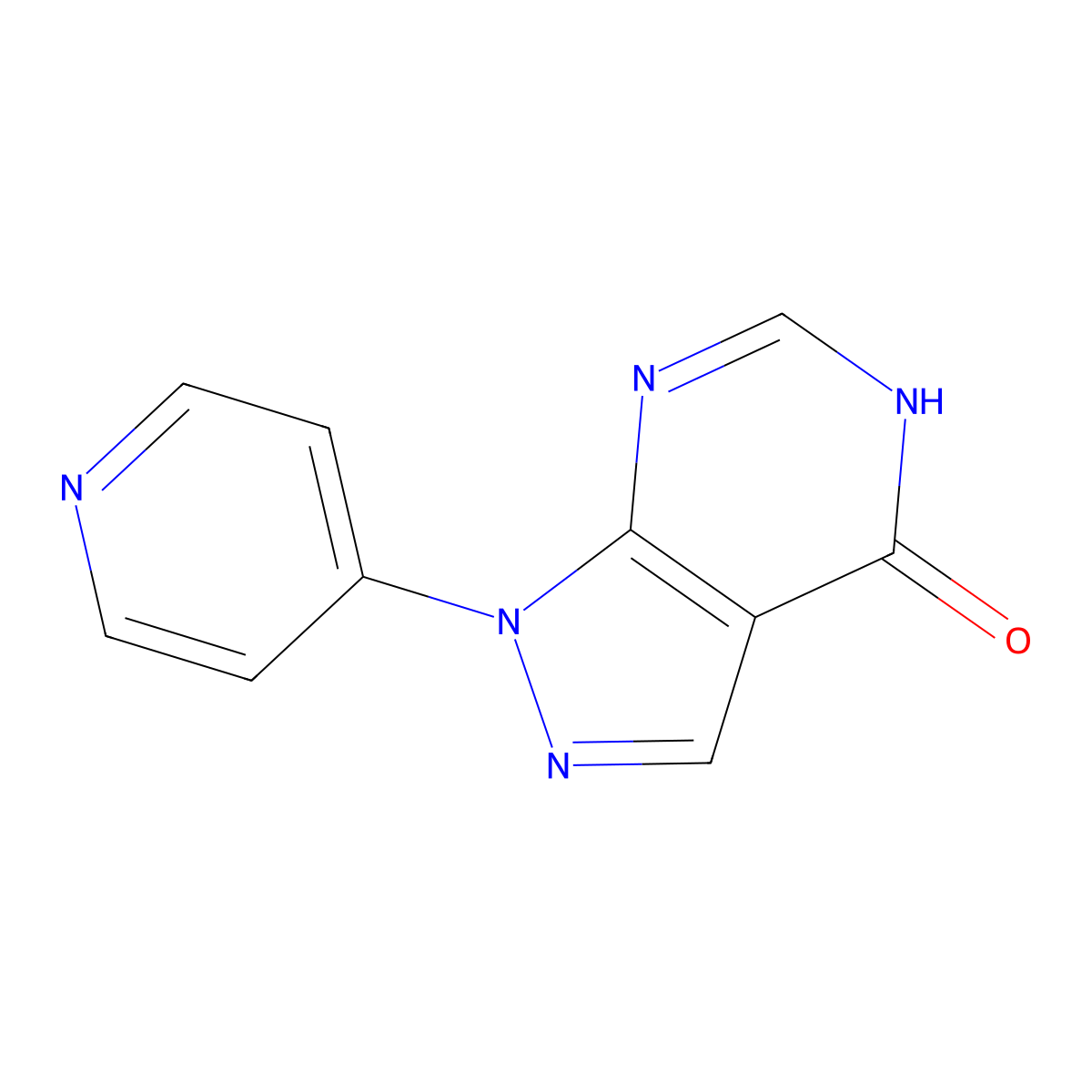 1-(Pyridin-4-yl)-1H,4H,5H-pyrazolo[3,4-d]pyrimidin-4-one molecular structure, CAS 1155573-34-4