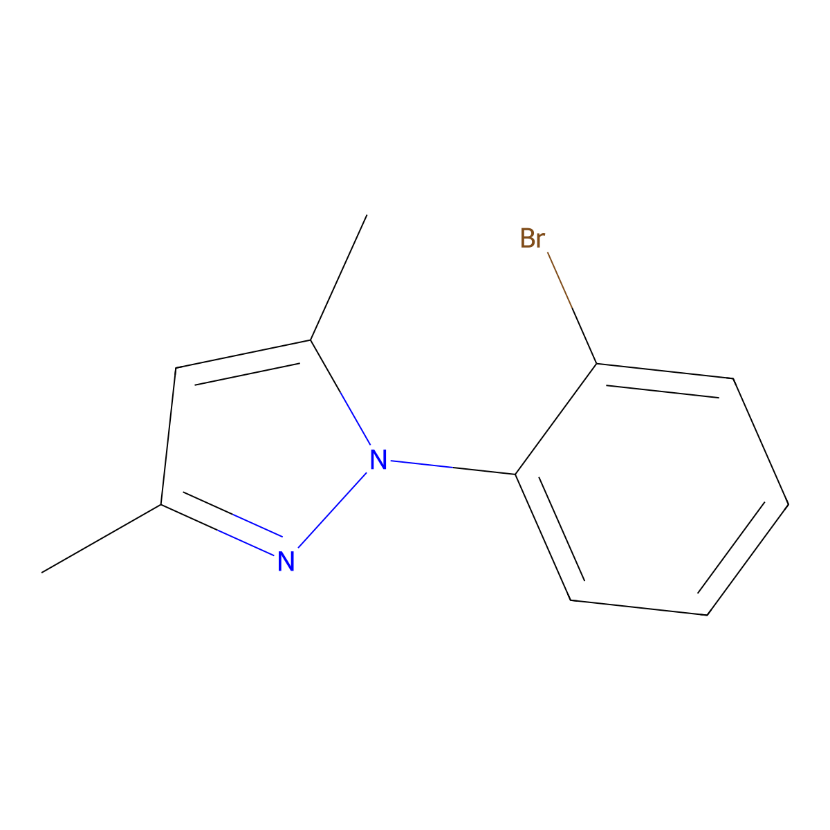 1-(2-Bromophenyl)-3,5-dimethyl-1H-pyrazole molecular structure, CAS 1155573-50-4