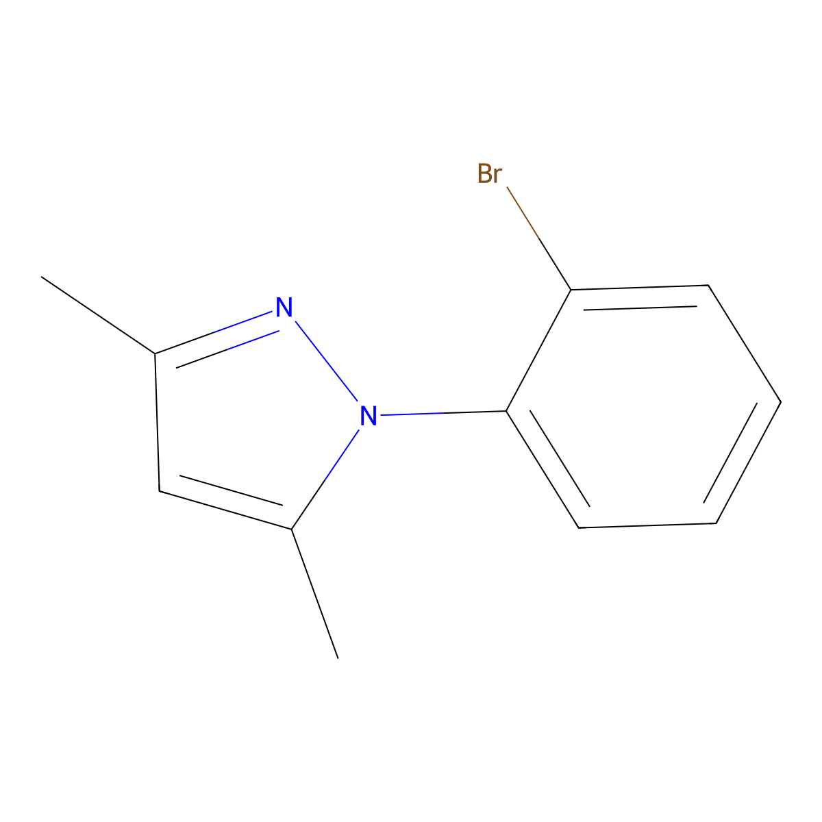 1-(2-Bromophenyl)-3,5-dimethyl-1H-pyrazole molecular structure, CAS 1155573-50-4