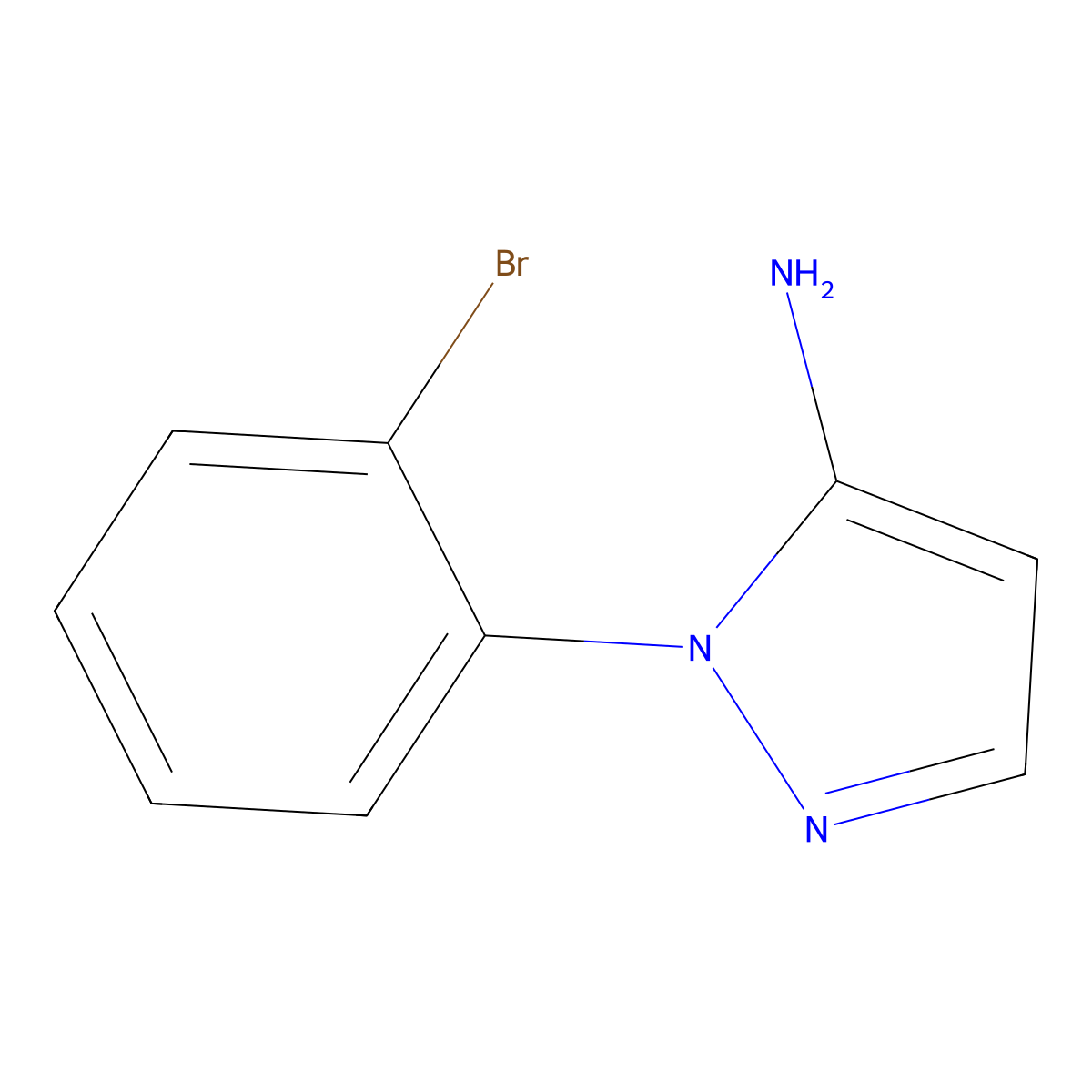 1-(2-Bromophenyl)-1H-pyrazol-5-amine molecular structure, CAS 1155574-39-2