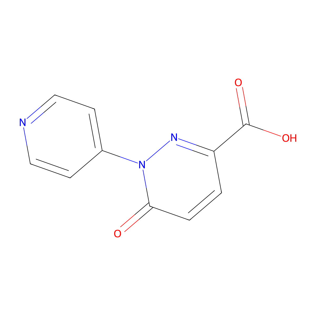 6-Oxo-1-pyridin-4-ylpyridazine-3-carboxylic acid molecular structure, CAS 1155577-09-5