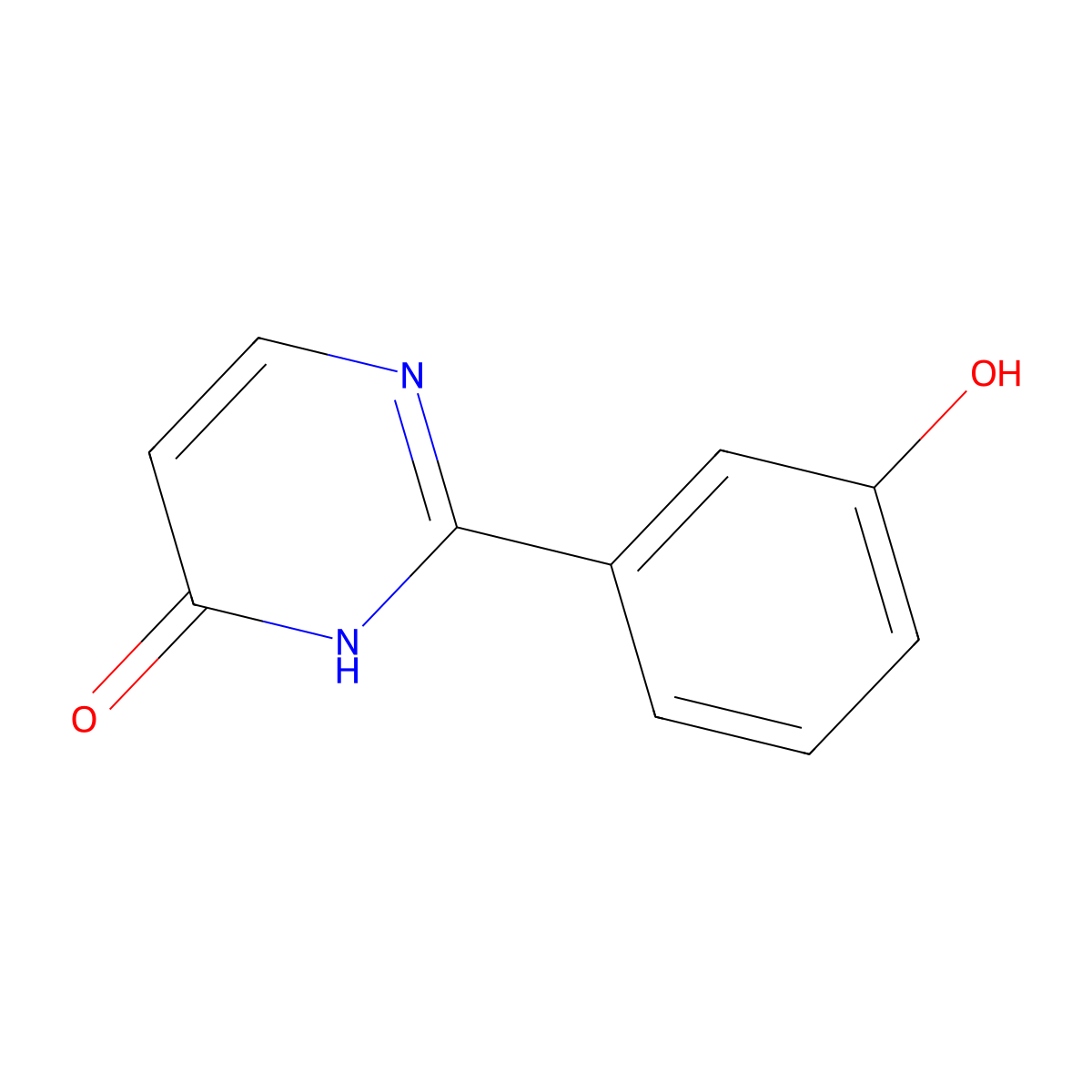 2-(3-Hydroxyphenyl)-3,4-dihydropyrimidin-4-one molecular structure, CAS 1155592-87-2