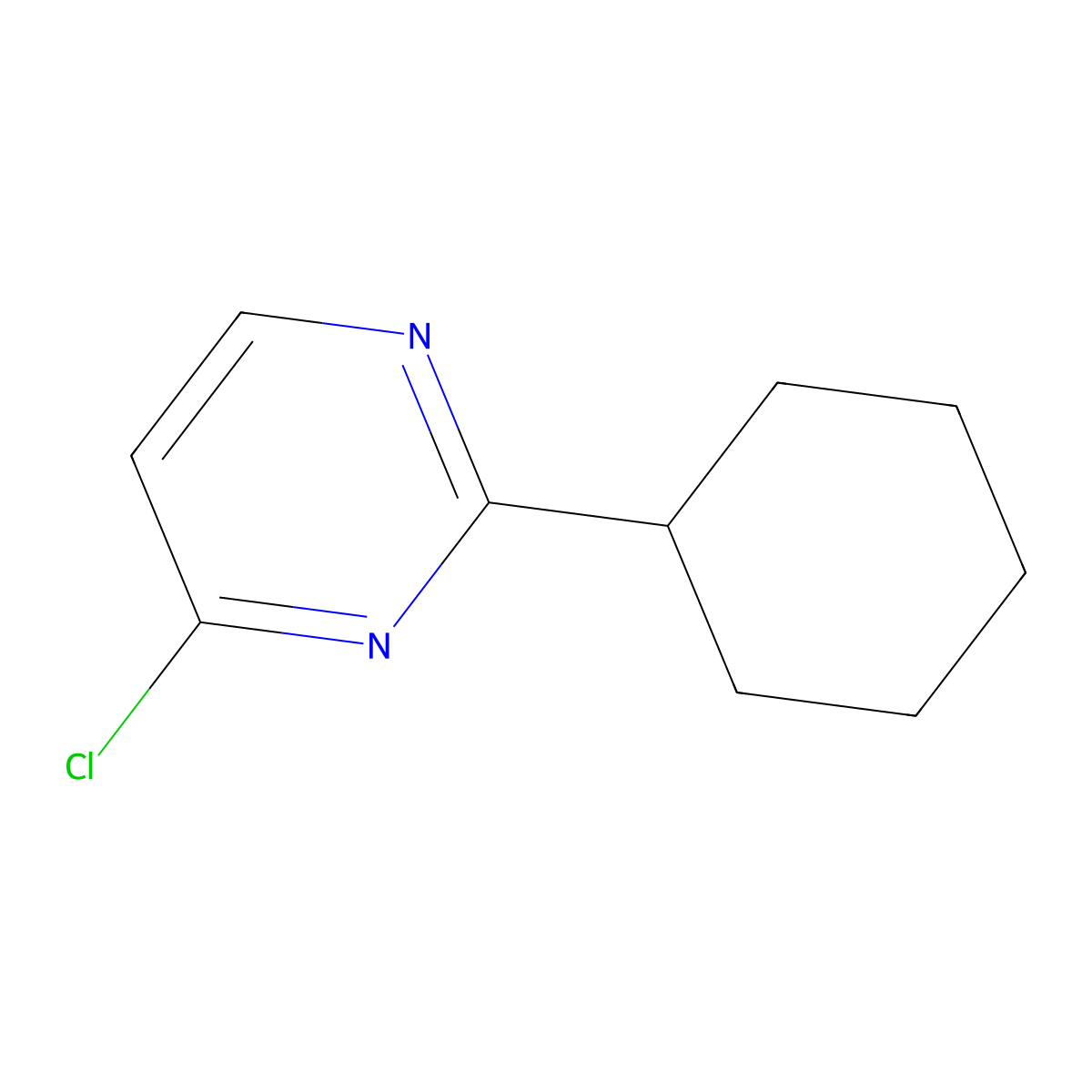 4-Chloro-2-cyclohexylpyrimidine molecular structure, CAS 1155593-86-4