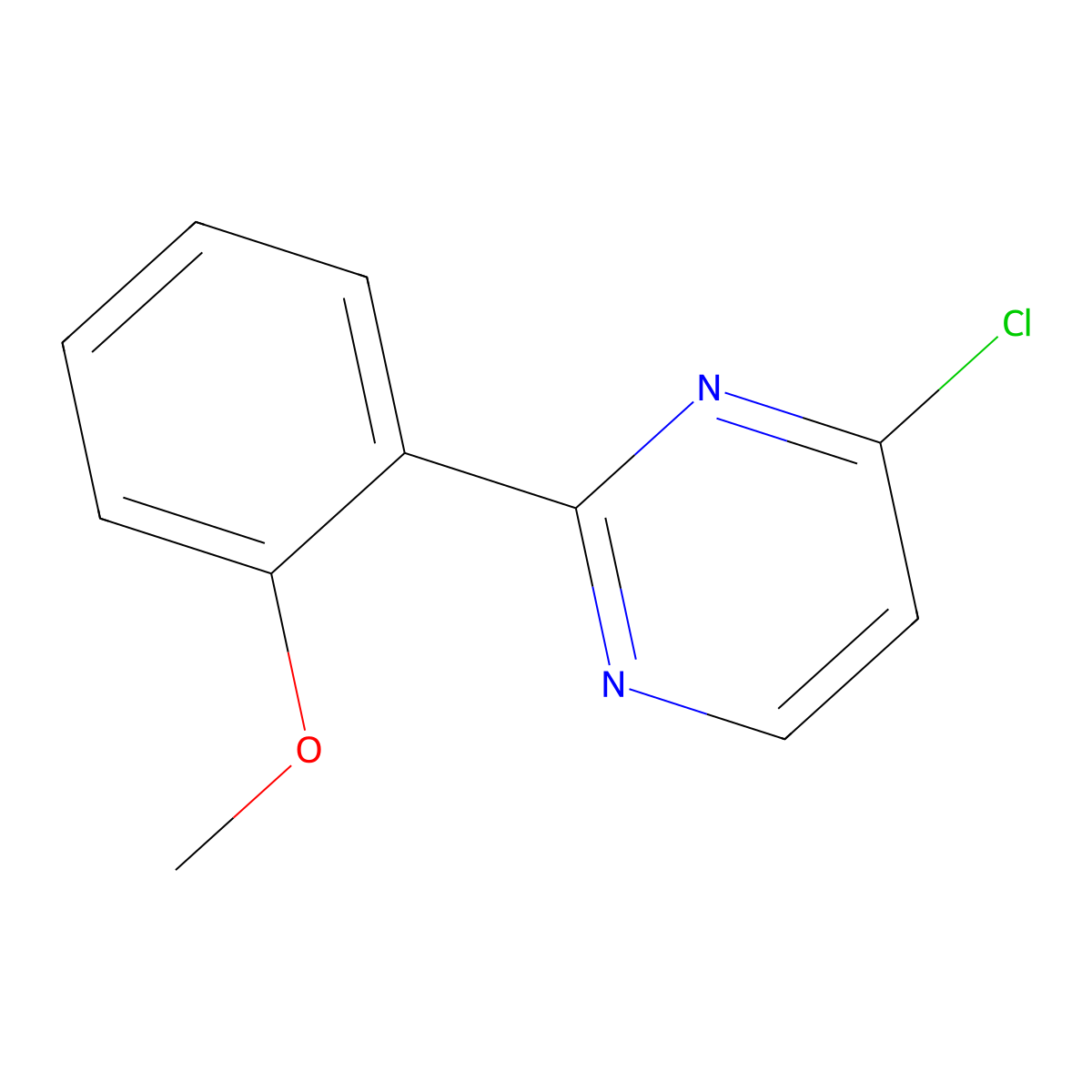4-Chloro-2-(2-methoxyphenyl)pyrimidine molecular structure, CAS 1155594-52-7