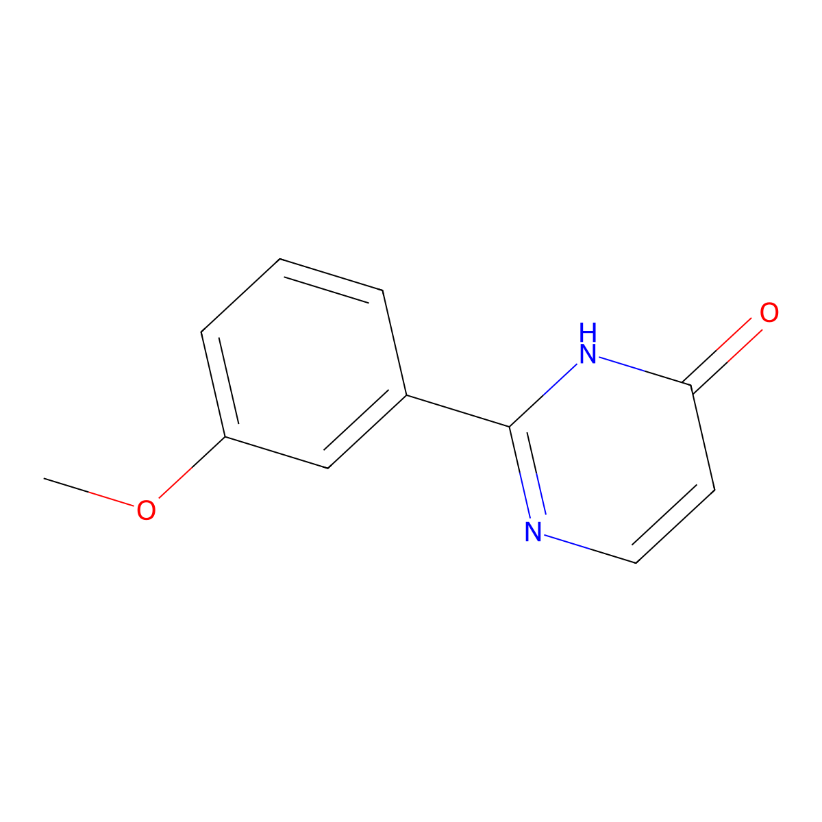 2-(3-Methoxyphenyl)pyrimidin-4(3H)-one molecular structure, CAS 1155597-76-4