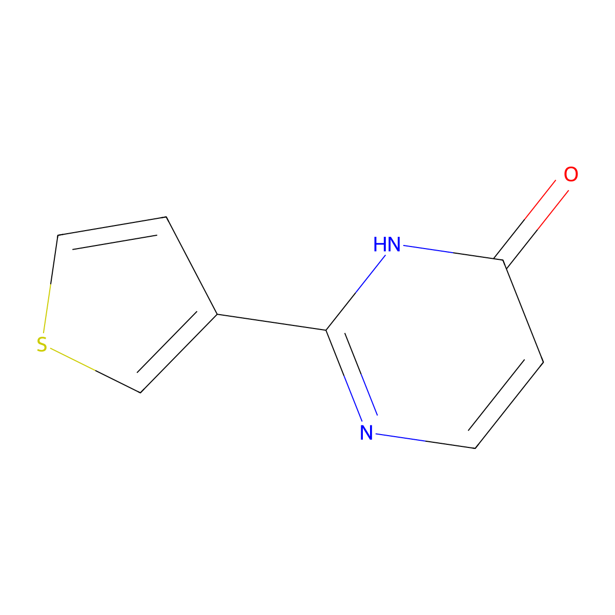 4-Hydroxy-2-(3-thienyl)pyrimidine molecular structure, CAS 1155598-08-5