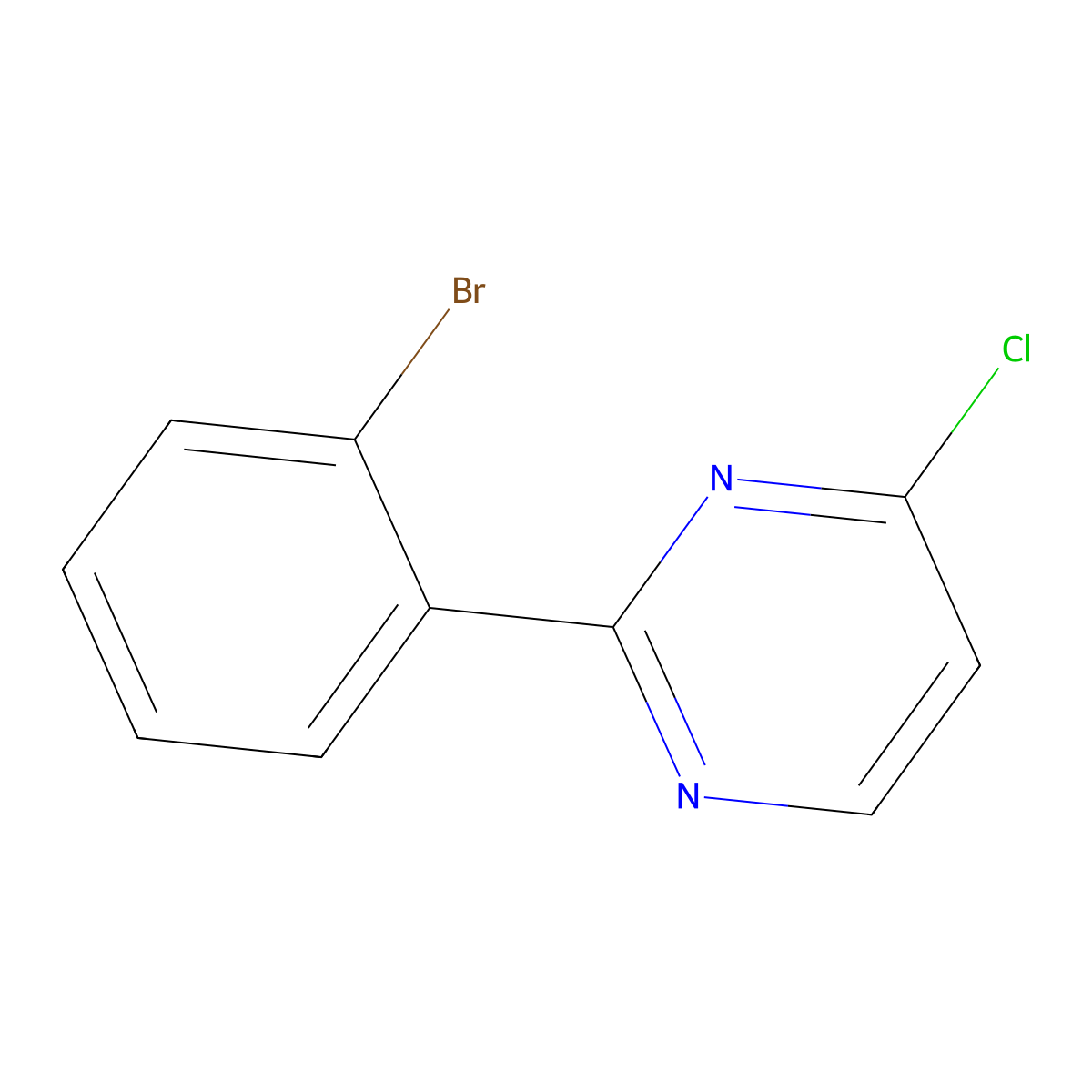 2-(2-Bromophenyl)-4-chloropyrimidine molecular structure, CAS 1155598-53-0