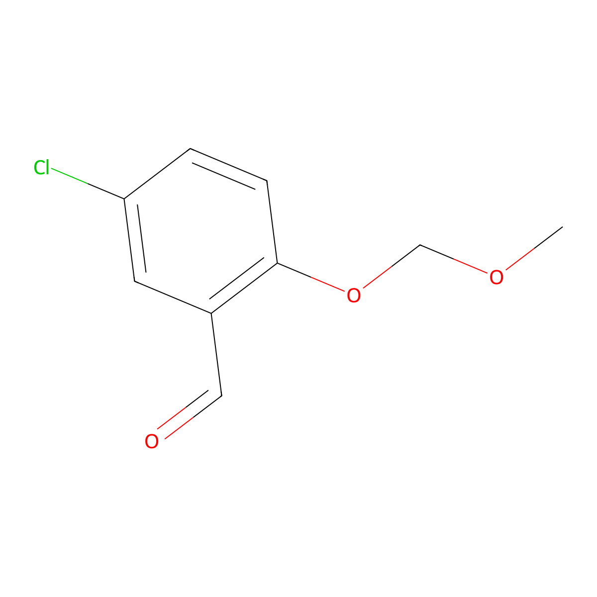 5-Chloro-2-(methoxymethoxy)benzaldehyde molecular structure, CAS 115560-38-8