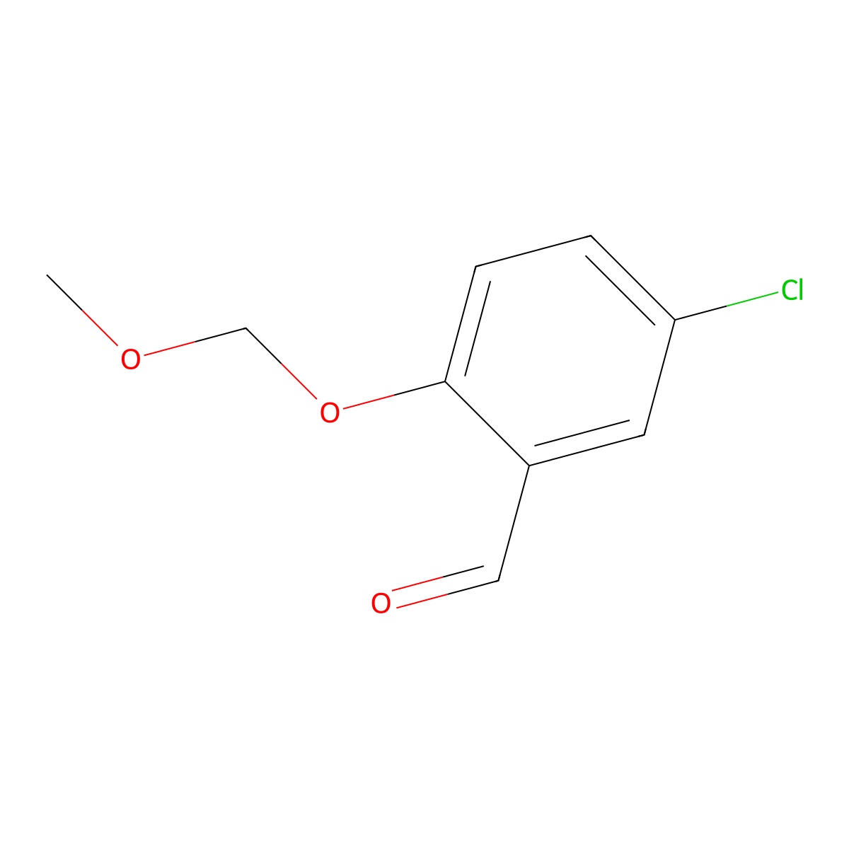 5-Chloro-2-(methoxymethoxy)benzaldehyde molecular structure, CAS 115560-38-8