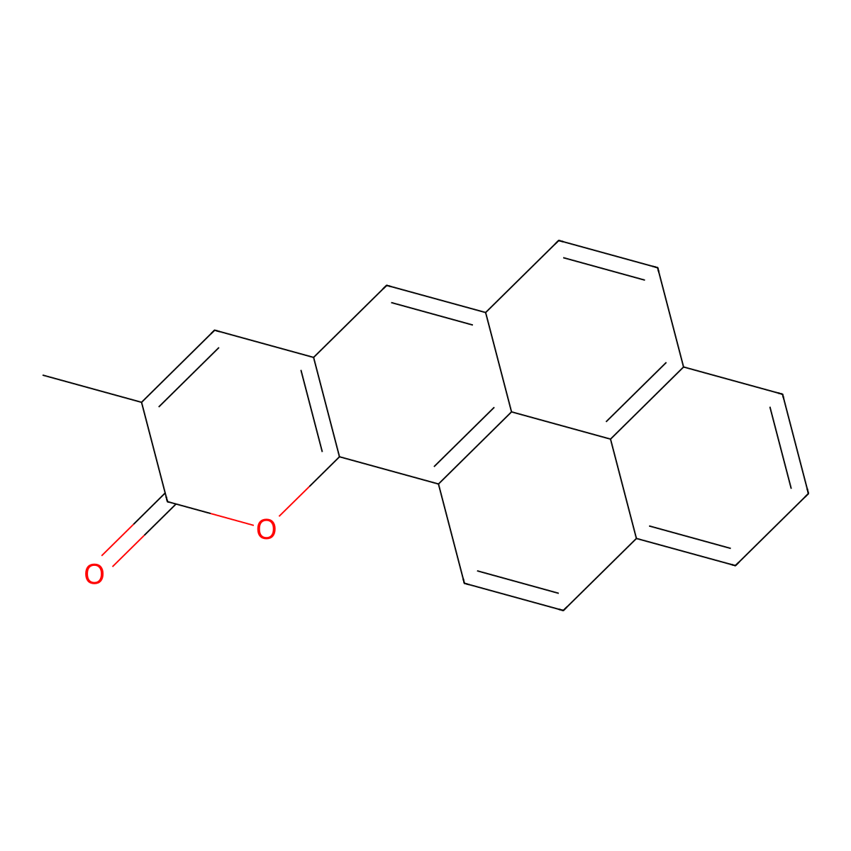 8-Methylpyreno[1,2-b]pyran-9-one molecular structure, CAS 115560-63-9