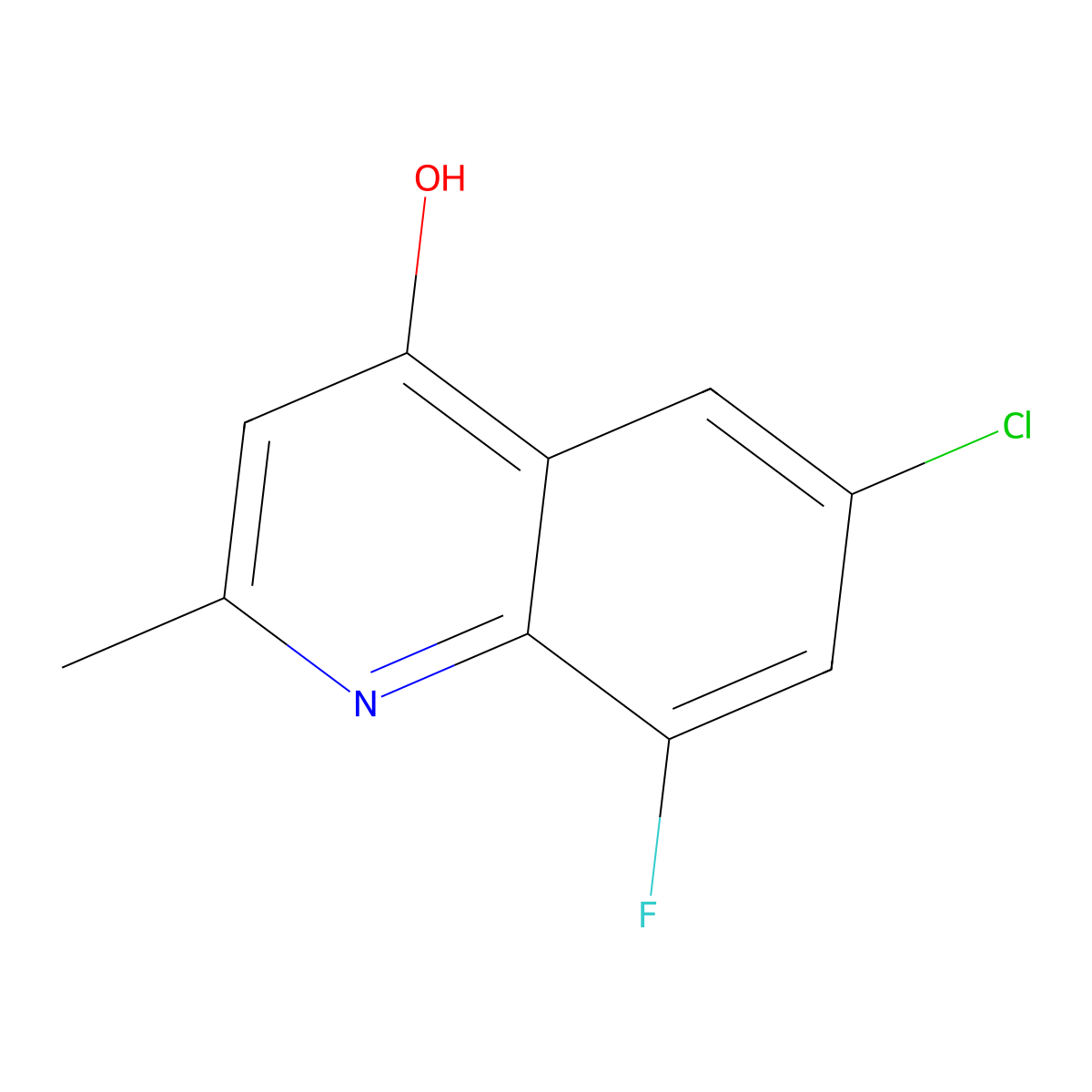 6-Chloro-8-fluoro-2-methylquinolin-4-ol molecular structure, CAS 1155601-96-9