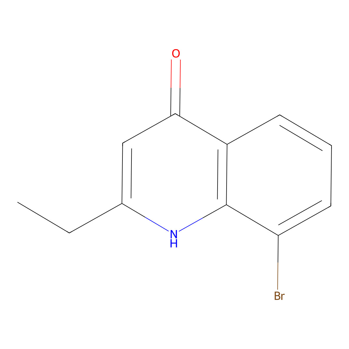 8-Bromo-2-ethylquinolin-4-ol molecular structure, CAS 1155603-09-0