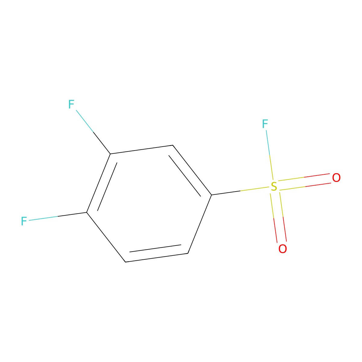 3,4-Difluorobenzenesulfonyl fluoride molecular structure, CAS 115561-01-8