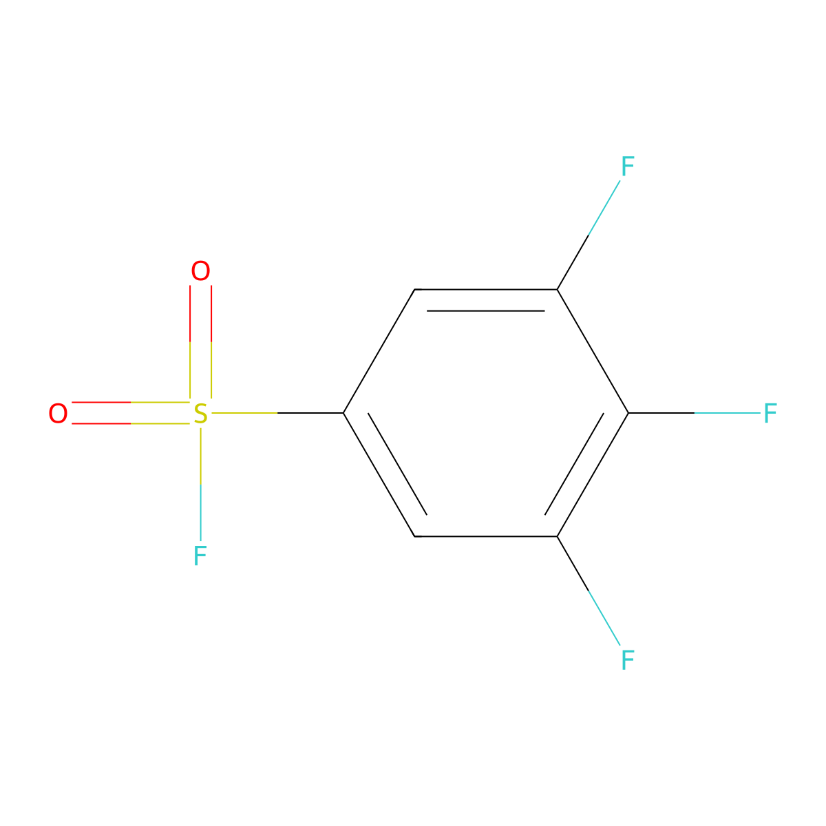 3,4,5-Trifluorobenzenesulfonyl fluoride molecular structure, CAS 115561-02-9