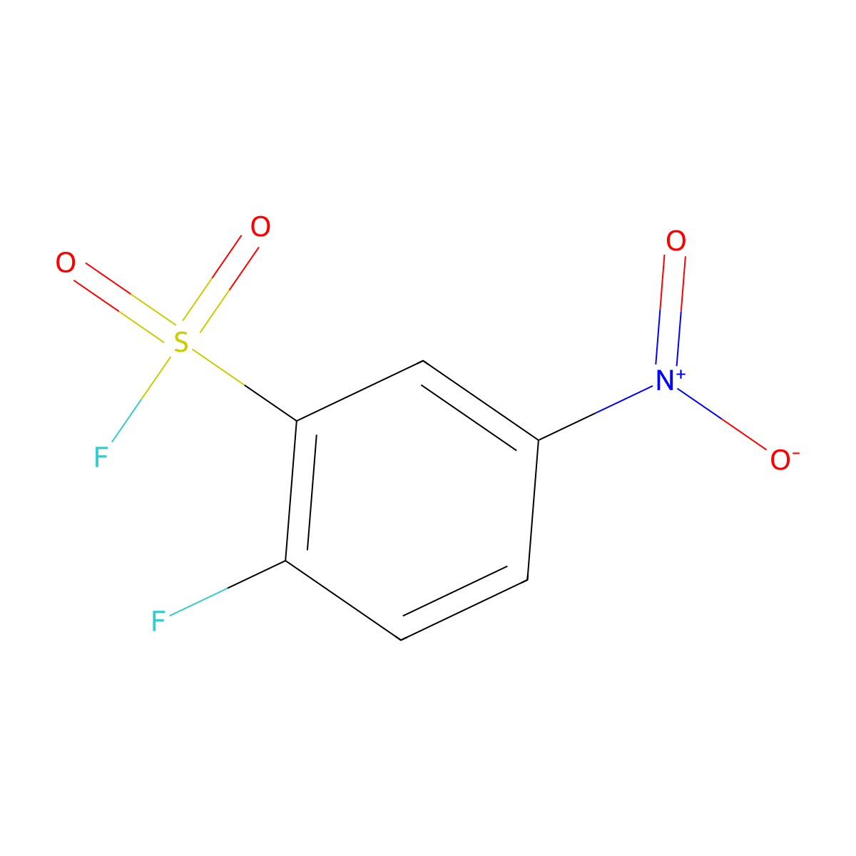 2-Fluoro-5-nitrobenzene-1-sulfonyl fluoride molecular structure, CAS 115561-03-0