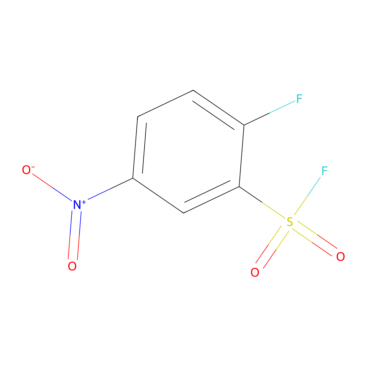 2-Fluoro-5-nitrobenzene-1-sulfonyl fluoride molecular structure, CAS 115561-03-0