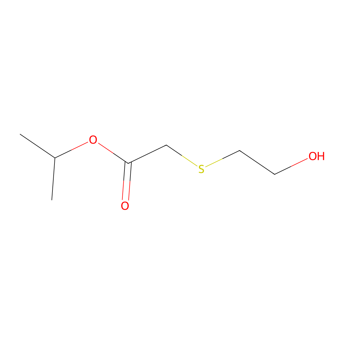 Propan-2-yl 2-[(2-hydroxyethyl)sulfanyl]acetate molecular structure, CAS 1155610-15-3