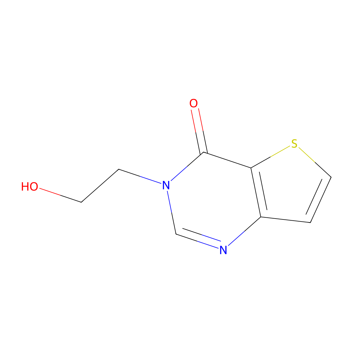 3-(2-hydroxyethyl)-3H,4H-thieno[3,2-d]pyrimidin-4-one molecular structure, CAS 1155610-54-0