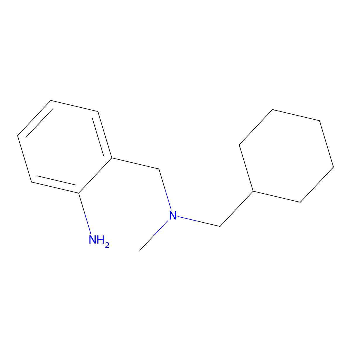 2-{[(Cyclohexylmethyl)(methyl)amino]methyl}aniline molecular structure, CAS 1155616-92-4