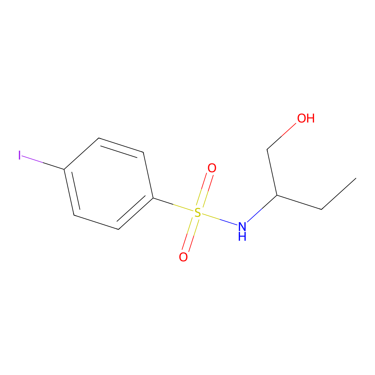 (1-Ethyl-2-hydroxyethyl)[(4-iodophenyl)sulfonyl]amine molecular structure, CAS 1155620-95-3