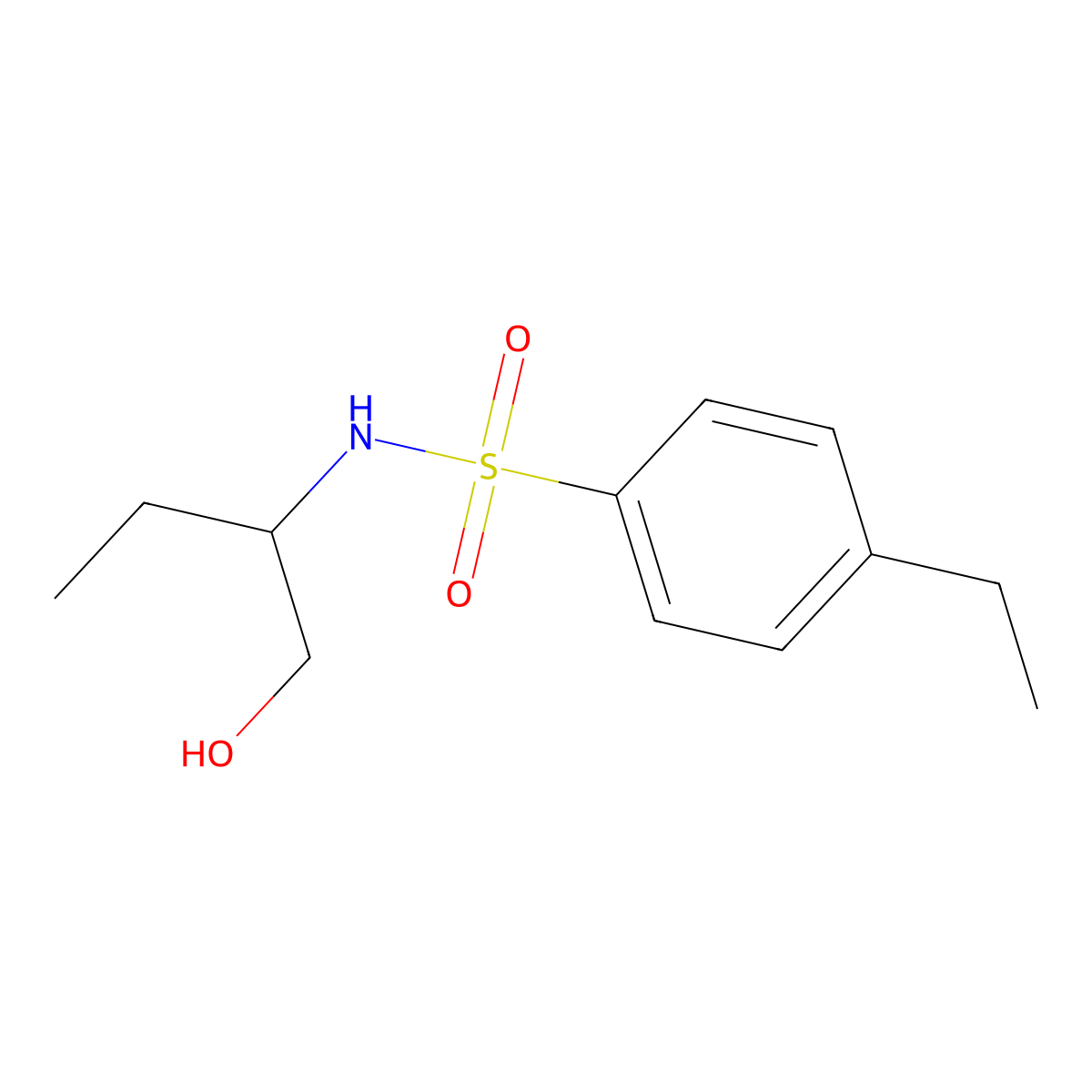 4-ethyl-N-[1-(hydroxymethyl)propyl]benzenesulfonamide molecular structure, CAS 1155621-13-8