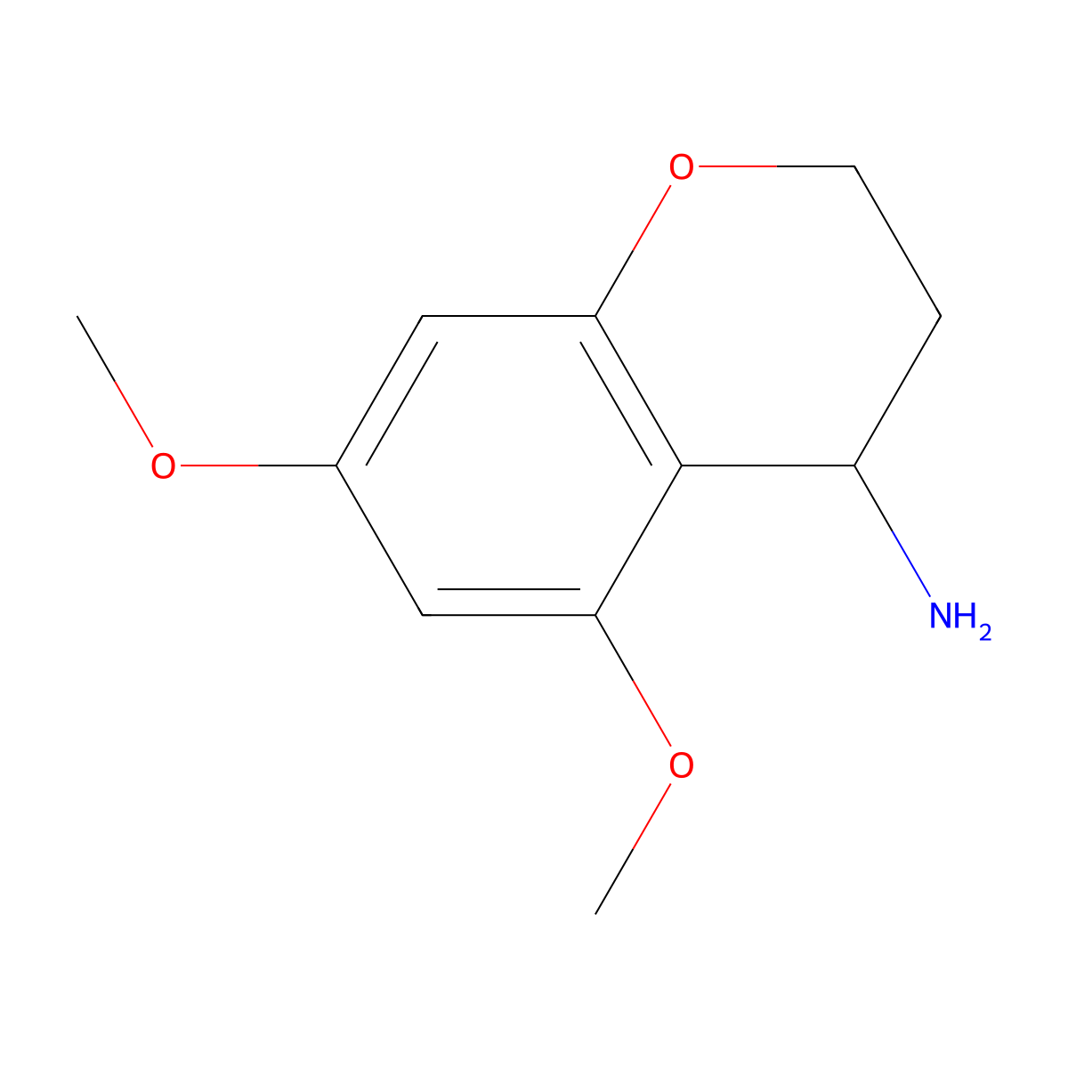 5,7-Dimethoxychroman-4-amine molecular structure, CAS 1155633-75-2