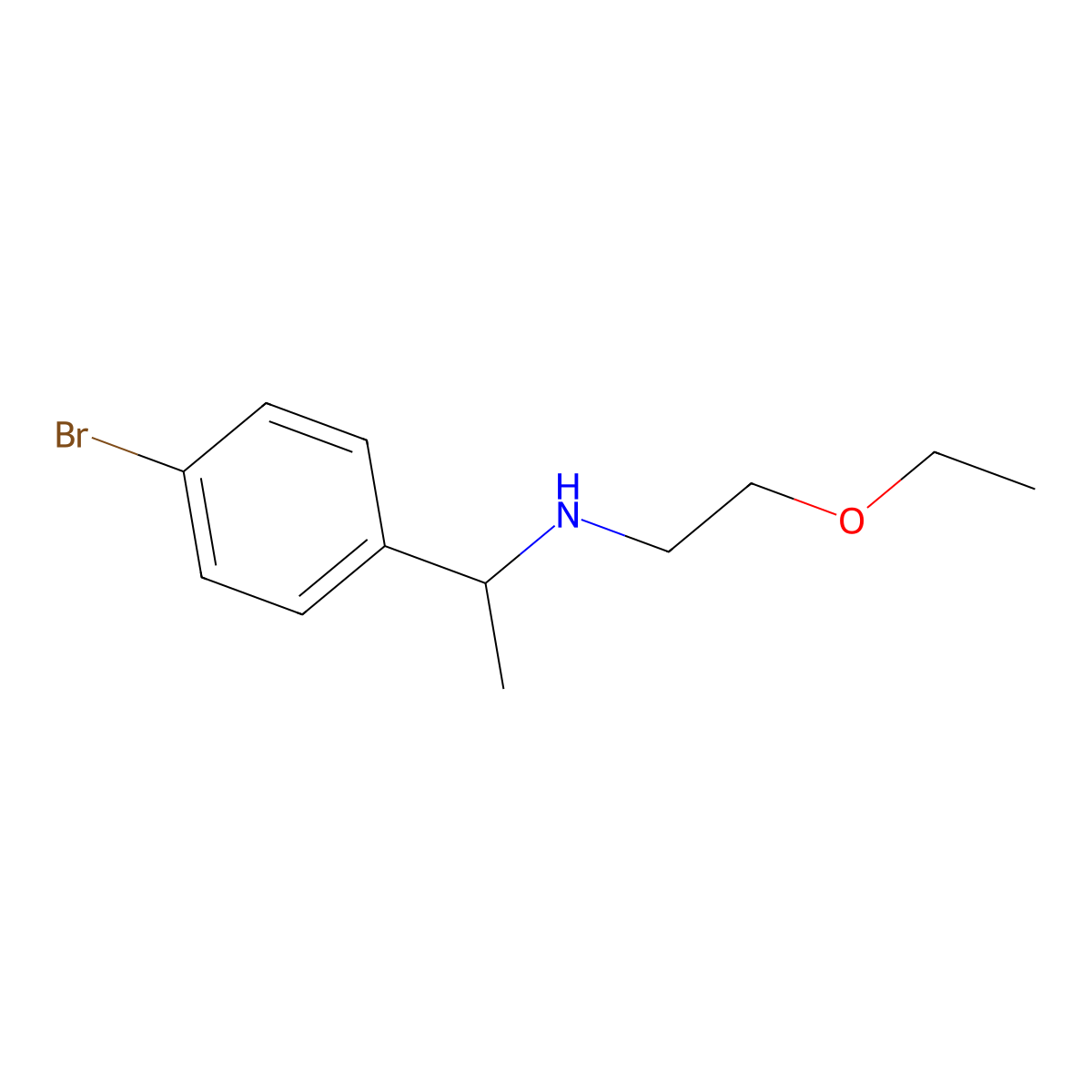 [1-(4-Bromophenyl)ethyl](2-ethoxyethyl)amine molecular structure, CAS 1155640-40-6