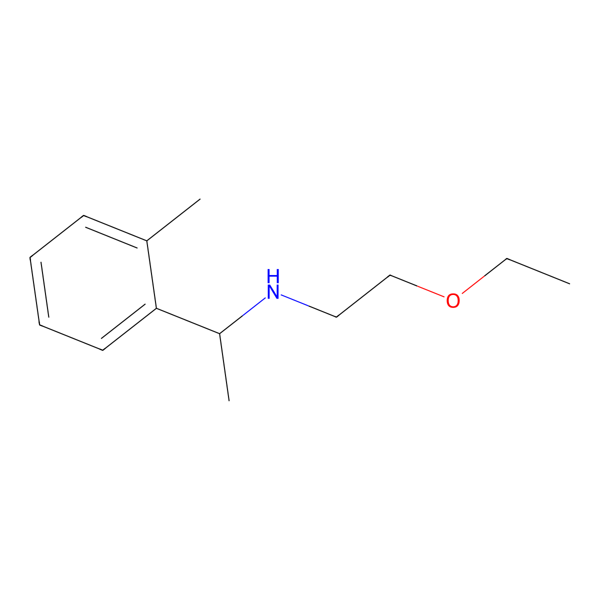 (2-Ethoxyethyl)[1-(2-methylphenyl)ethyl]amine molecular structure, CAS 1155640-51-9