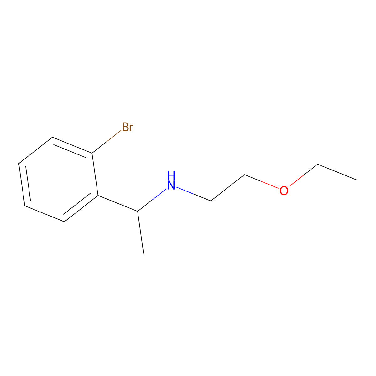 [1-(2-Bromophenyl)ethyl](2-ethoxyethyl)amine molecular structure, CAS 1155640-61-1
