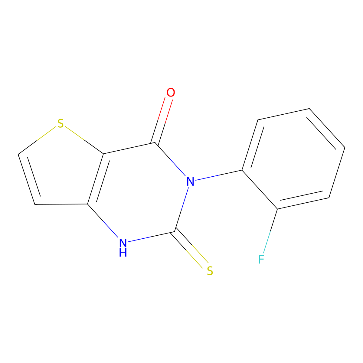 3-(2-fluorophenyl)-2-thioxo-2,3-dihydrothieno[3,2-d]pyrimidin-4(1H)-one molecular structure, CAS 1155641-84-1