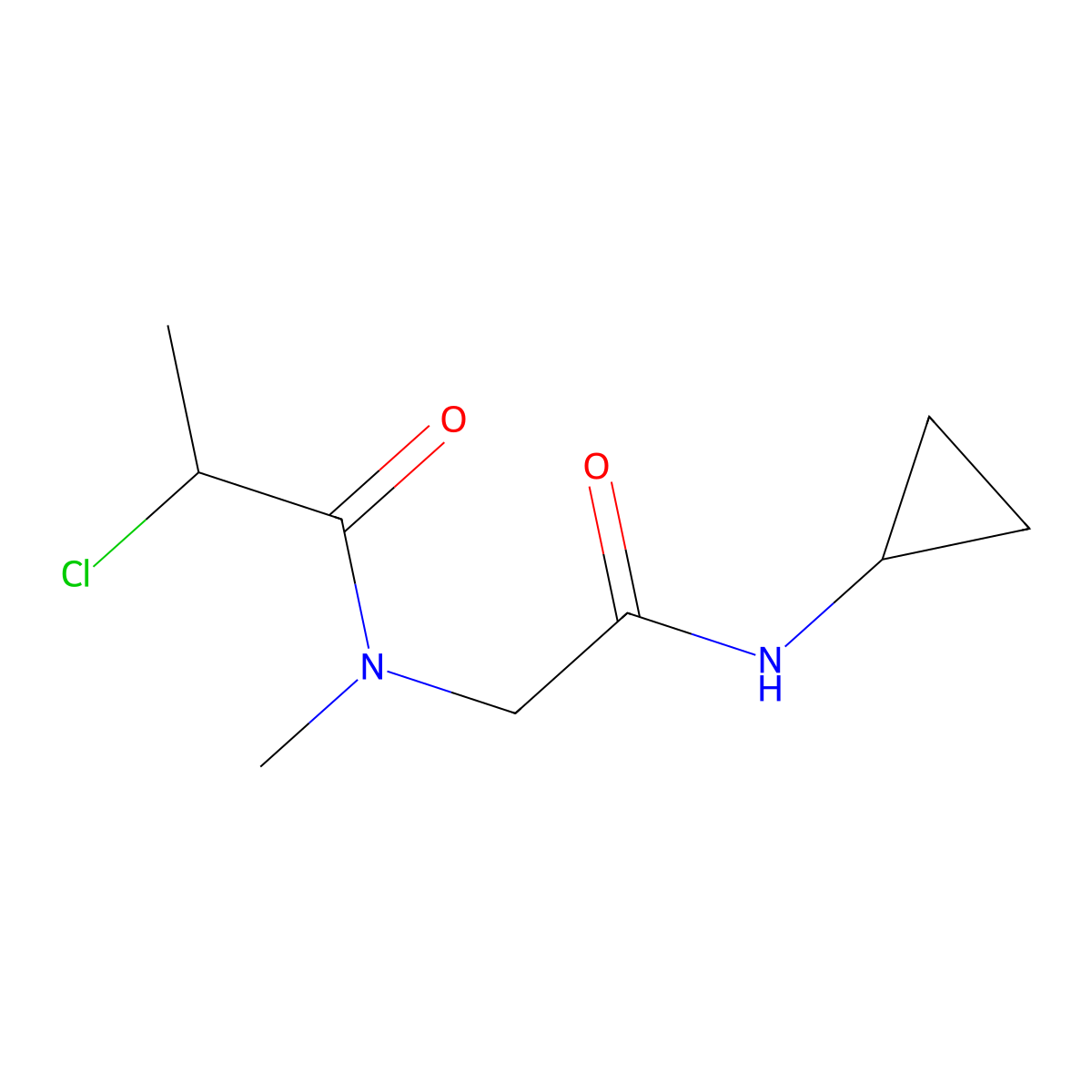 2-chloro-N-[(cyclopropylcarbamoyl)methyl]-N-methylpropanamide molecular structure, CAS 1155642-62-8