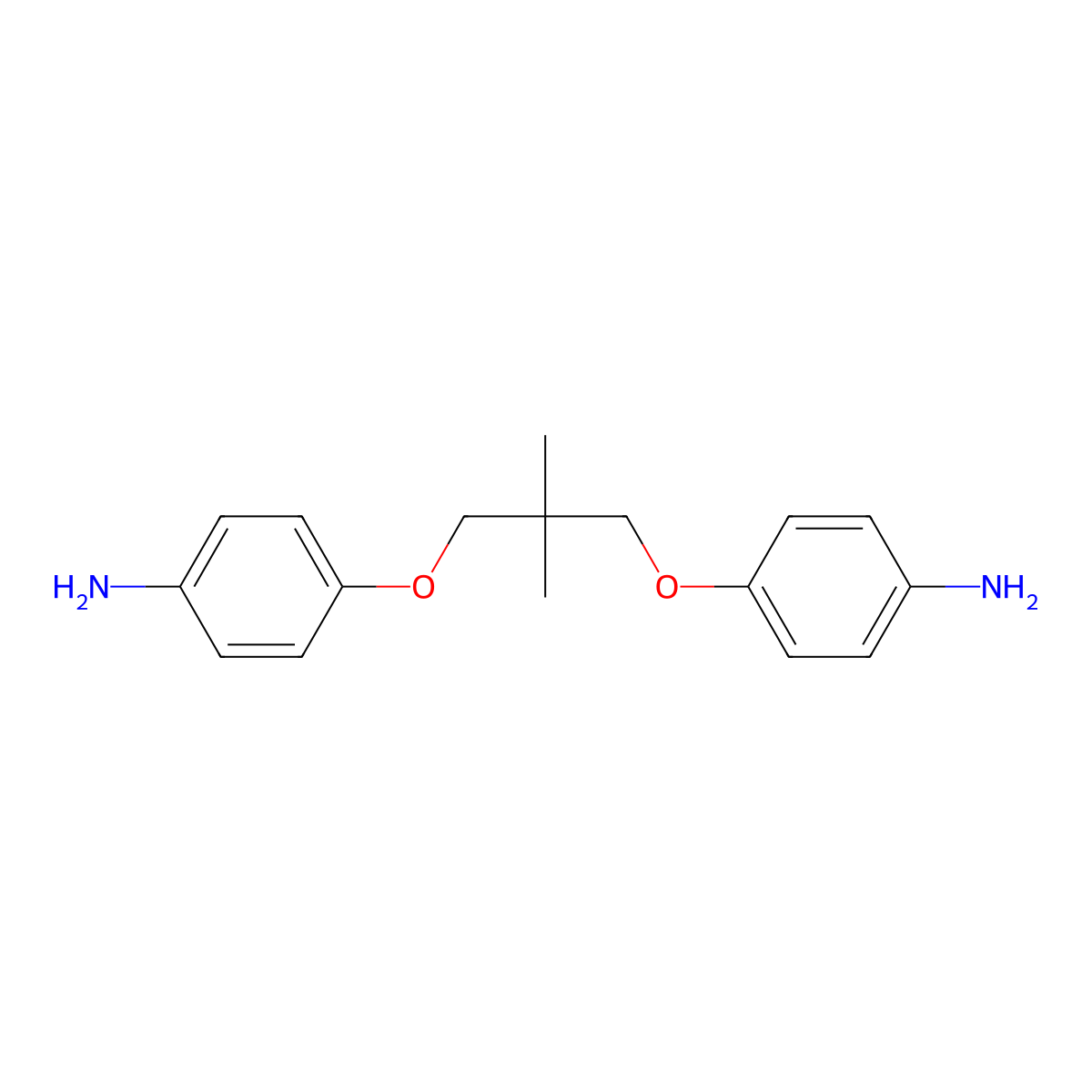 Neopentyl Glycol Bis(4-aminophenyl) Ether molecular structure, CAS 115570-52-0