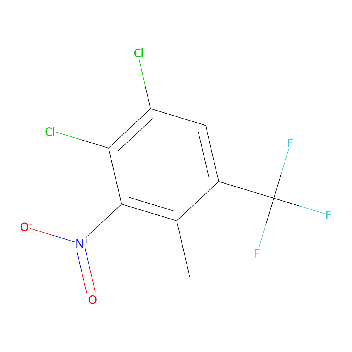 3,4-Dichloro-2-nitro-6-(trifluoromethyl)toluene molecular structure, CAS 115571-66-9